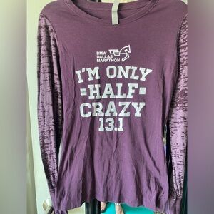 Size L BMW Dallas Marathon 13.1 long sleeve tee.